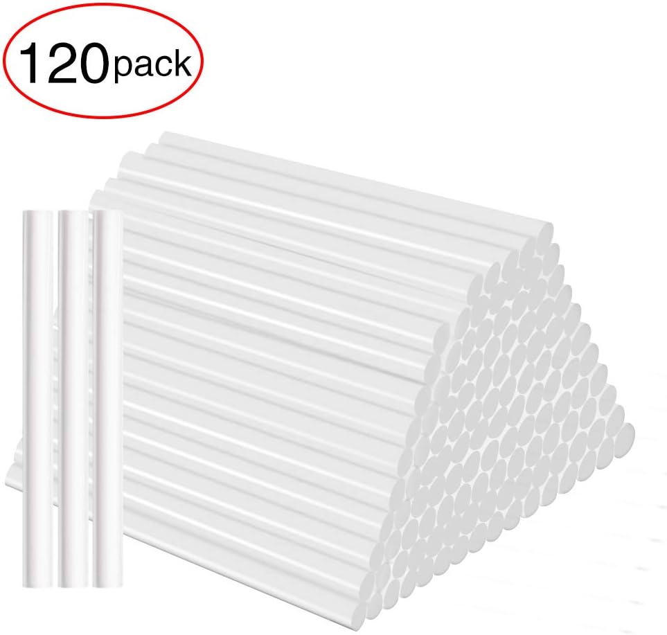 Mini Glue Gun Sticks 4" Long 0.27" Dia, Hot Glue Gun Refill Sticks, All-Purpose Dual Temp Glue Sticks(60 Pack Clear)