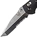 Benchmade - Griptilian 553 Knife, Serrated Tanto, Satin Finish, Black Handle