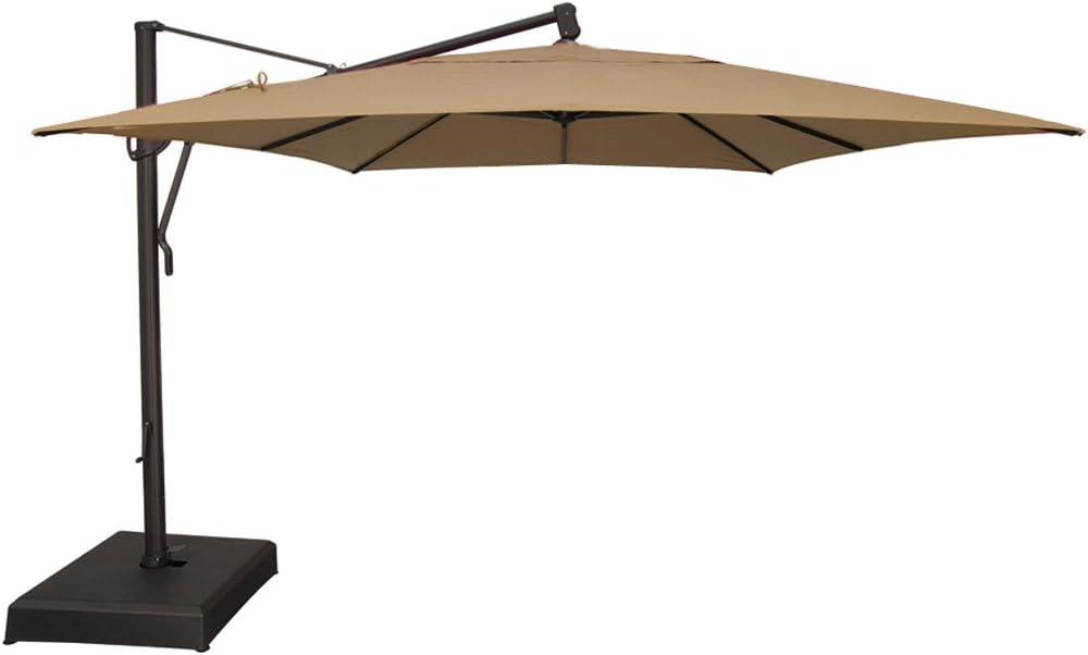 Authenteak AKZ 10' X 13' Rectangular Cantilever (Bronze Frame/Sand Canopy)