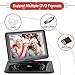 2018 Upgraded DR. J Professional 14.1 inch 7 Hours Portable DVD Player with Build-in Rechargeable Battery, 270°Swivel Screen, 5.9 ft Car charger and SD Card Slot, USB Port and Two Earphones