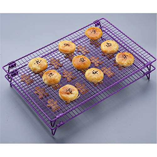 GloryMM Baking Nonstick Cooling Racks Multi-Purpose Stainless Steel Bread Barbecue Square Rack For Baking Fits Half Sheet Pans Cool Cookies Cakes - Thumbnail 4