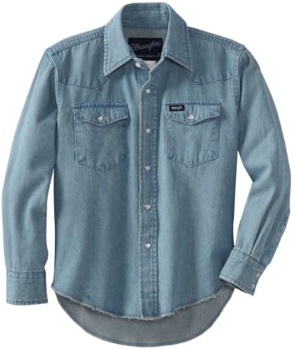 Wrangler Boys' Western Solid Snap Shirt