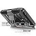 Evocel Generation Series Phone Case Compatible with Kyocera Hydro View (C6742), Hydro Reach (C6743), Hydro Shore featuring HD Screen Protector and Belt Clip Holster, Black