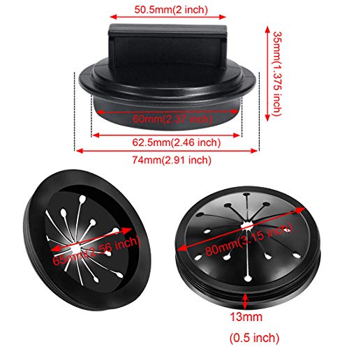 HJ Garden 4pcs Garbage Disposal Splash Guard & Stopper Set Kitchen Food Waste Disposer Sink Plug Accessories