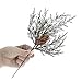Factory Direct Craft Group of 6 Artificial Winter Snow Covered Pine and Pinecone Embellishing Picks