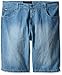 Southpole Men's Big and Tall Regular Fit Cross Hatch Basic Denim Shorts, Light Sand Blue, 44