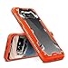 Zizo Proton 2.0 Series Compatible with Samsung Galaxy S8 Plus Case Military Grade Drop Tested with Tempered Glass Screen Protector Orange Clear