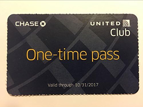 United Club One - Time Pass. Valid through 10/31/2017