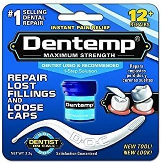 Dentemp O.S. One Step, Caps and Fillings Repair, 8+ Repairs, 2g Blister (Pack of 3) by Dentemp
