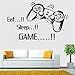 TraveT EAT SLEEP GAME Wall Quote Sticker Window Decal Sticker Home Decor
