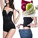 Women Full Body Shaper Bodysuit Firm Tummy Control Waist Trainer Shapewear Girdle Cincher Corset Underwear Seamless (M, Black)