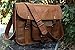 HLC Leather Unisex Real Leather Messenger Bag for Laptop Briefcase Satchel …