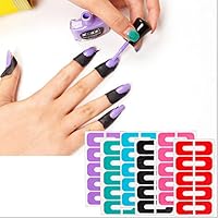 Qinlee Nail Polish Protector Mix-Color Easy Fast Disposable Peel Off Tapes Cuticle Guard Skin Barrier Protector 6 Sheets