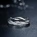 Bamoer Sterling Silver Eternity Twist Love Promise with Cubic Zirconia Stacking Jewelry Set Band Rings