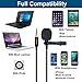 Lavalier Lapel Microphone Omnnidirectional Condenser Mic with Clip on System for iPhone iPad Android Windows Smartphones Recording YouTube Interview Podcast ASMR