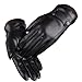 LAOWWO PU Leather Touchscreen Gloves Driving Gloves Black Winter Warm Gloves