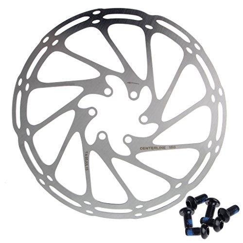 Stainless 180mm with 6 Bolts Brake Disc Rotors for Road Mountain Bicycle Bike Cycling MTB