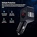 Uverbon Car Charger, 5V/3.1A 4 USB Port Safe Smart Quick Car Charger Adapter Volt Meter Car Battery Monitor with LED Voltage & Amps Display for iPhone Xs/X/8/7,Samsung Note 9/ Galaxy S9/ S8/S7- Black