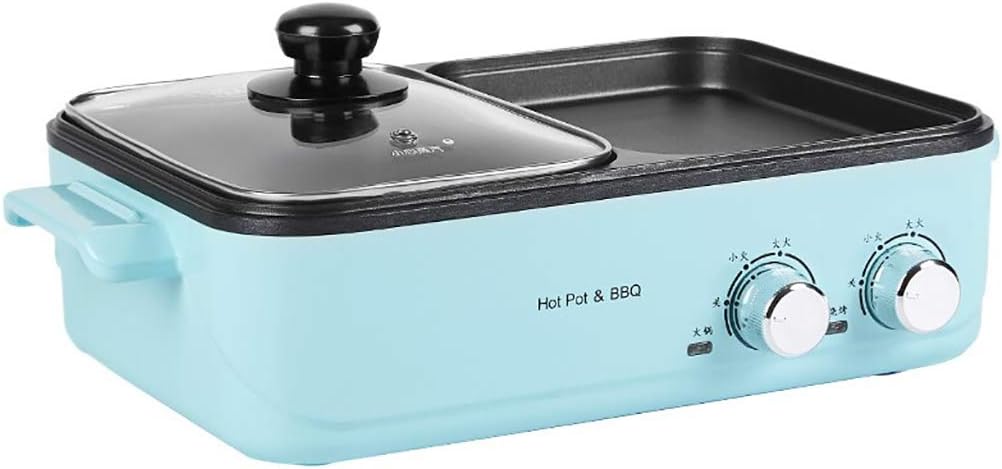 review Grill Indoor Hot Pot, Multifunctional Teppanyaki Grill/Shabu Pot, Separate Dual Temperature Contral