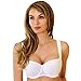 Rosme Women's Balconette Bra with Push Up Effect Plus Size Sexy Lace Demi Half Cup Bra Underwired Low Cut Mesh Bras Annija