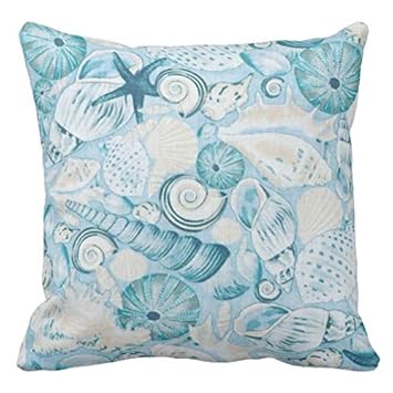 Home Decor Nautical Home Decor Pillows Coastal Blues Sea Shell