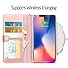 ESR iPhone X Case, iPhone 10 Case, PU Leather Flip Wallet Cover [Support Wireless Charging] with Strap Card Slots Stand Pouch Case Front and Back Shell for 5.8