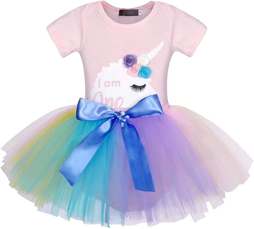 unicorn 1st birthday dress