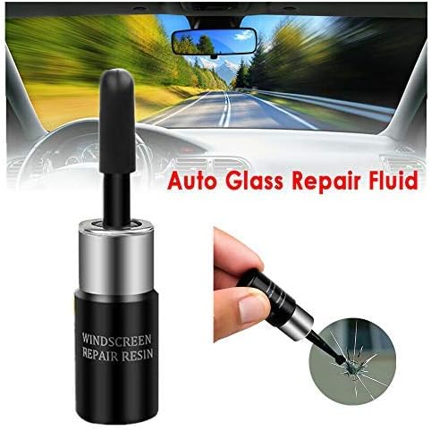 GSNICE 2020 New Automotive Glass Nano Repair Fluid - Car Windshield Repair Resin Cracked Glass Repair Kit Car Scratch Remover Glass Corrector Set Crack Repairing for Car Glass Repair Tools (Black)