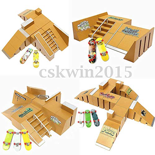 FidgetKute Skate Park Ramp Parts for Tech Deck Fingerboard Finger Board Ultimate Parks 92C Show One Size