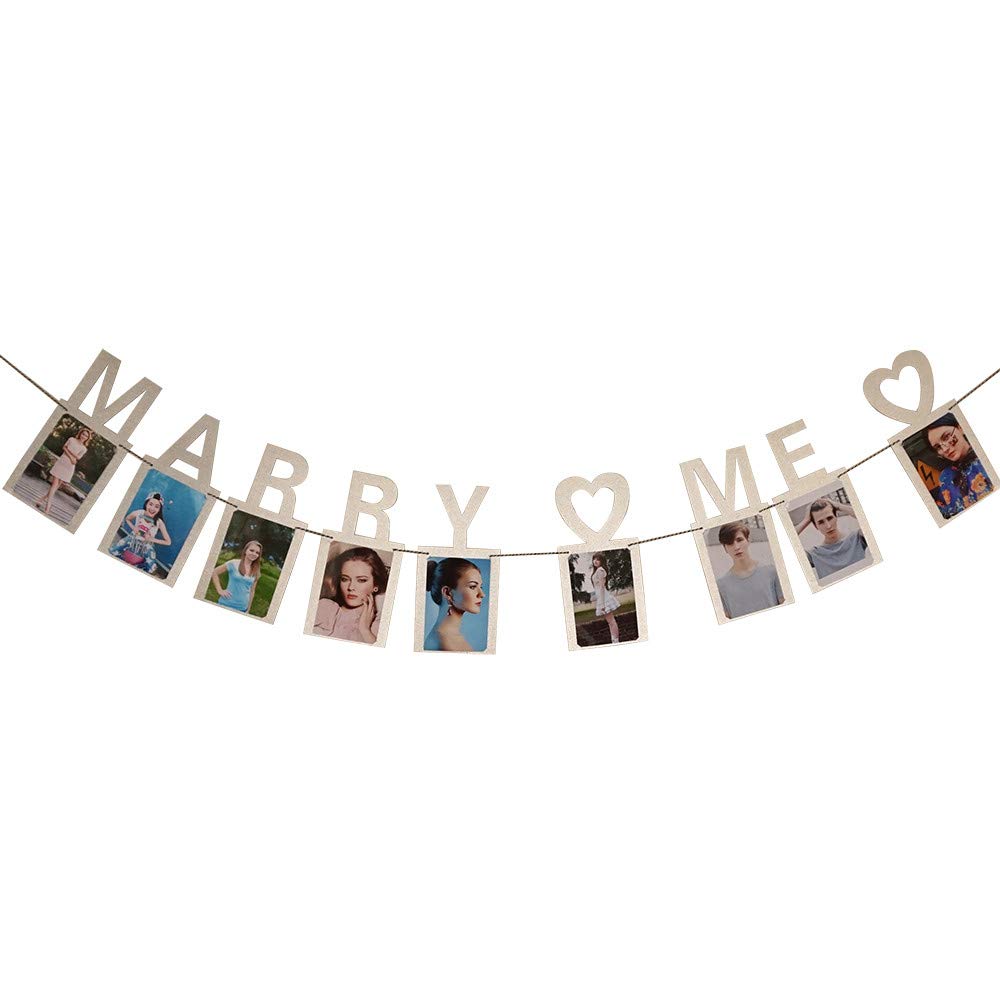 Amazon Com Christmas Decoration Sdoo Marry Me Photo Banner