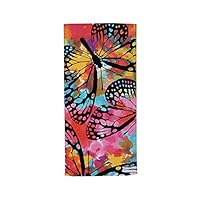 MainstayKids Youth Beach or Bath Towels, 60 Inches Long by 28 Inches Wide (Butterfly Watercolors)