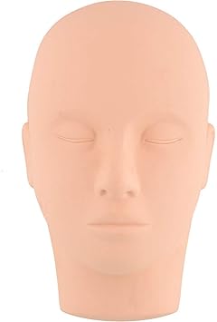 Glorious Silicone Training Head Make Up Mannequin Closed Eyes Flat Practice Eyelash Dummy By Glorious
