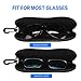 ZZ Sanity (2PCS Sunglasses Soft Case Ultra Light Neoprene Zipper Eyeglass Case/Belt Clip (2PCS-BLACK)