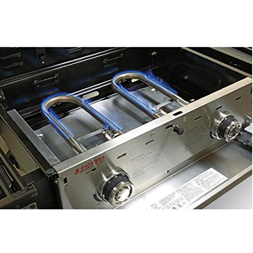 Martin Bistro Gas Grill Portable Stainless Steel Tabletop BBQ Propane Barbeque Grills for