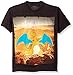 Pokemon Big Boys Charizard Youth Short-Sleeved Tee Tearaway Label, black, L