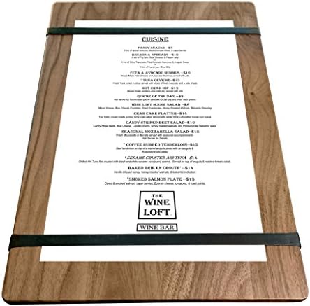100 Solid Walnut Menu Board with 2 Bands