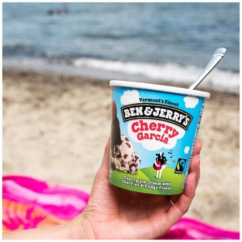 Ben & Jerry's - Vermont's Finest Ice Cream, Non-GMO - Fairtrade - Cage-Free Eggs - Caring Dairy - Responsibly Sourced Packaging, Cherry Garcia, Pint (4 Count)