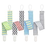 Baby Pacifier Clips (4 Pack) - Bundle Tumble Premium Quality Universal Pacifier Clip for Boys - Great Pacifier / Teething Ring Holder - Extra Safe, Fun, Cute - Unique Baby Shower Gift boy