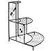 Giantex 3 Tiers Corner Shelf Metal Plant Stand, Stair-Step Style Flower Pot Display, Ladder Plant Display Rack, Quarter Round Plant Shelf for Indoor Outdoor Use