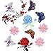 Buytra 11 Pieces Flowers Butterfly Iron on Sew on Patches Embroidery Applique Patches for Jeans, Jackets, Clothing, Bags