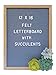 Letter Board -374 Letters, 3 Felt Succulents, Wall Mount & Canvas Bag | Word Board | Letterboard | Sign Board | Changeable Felt Message Board | Marquee Sign | Felt Board (Gray, 12 x 16)