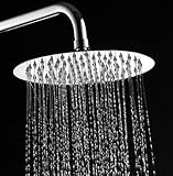 Stainless Steel Rain Shower Head From Waterbella(Best Rated),rainfall Style Showerhead , Elegantly Designed, High Polish Chrome, 8inch Diameter, Ultra Thin, Not Cheap Plastic,choose the Most Luxurious Durable, Enhance Your Shower Experience Now!