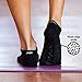 Yoga Pilates & Barre Grip Socks, Non Slip, Non Skid, Open Foot Sock (Black 1-Pair, Small/Medium)