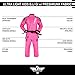 Elite Sports IBJJF Ultra Light BJJ Brazilian Jiu Jitsu Gi for Kids with Preshrunk Fabric and Free Belt, C3, Pink