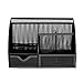 Exerz Desk Organizer Black Office Desk Accessories Supplies Office Storage Desktop Pencil Pen Holder with Drawer Home Workspace