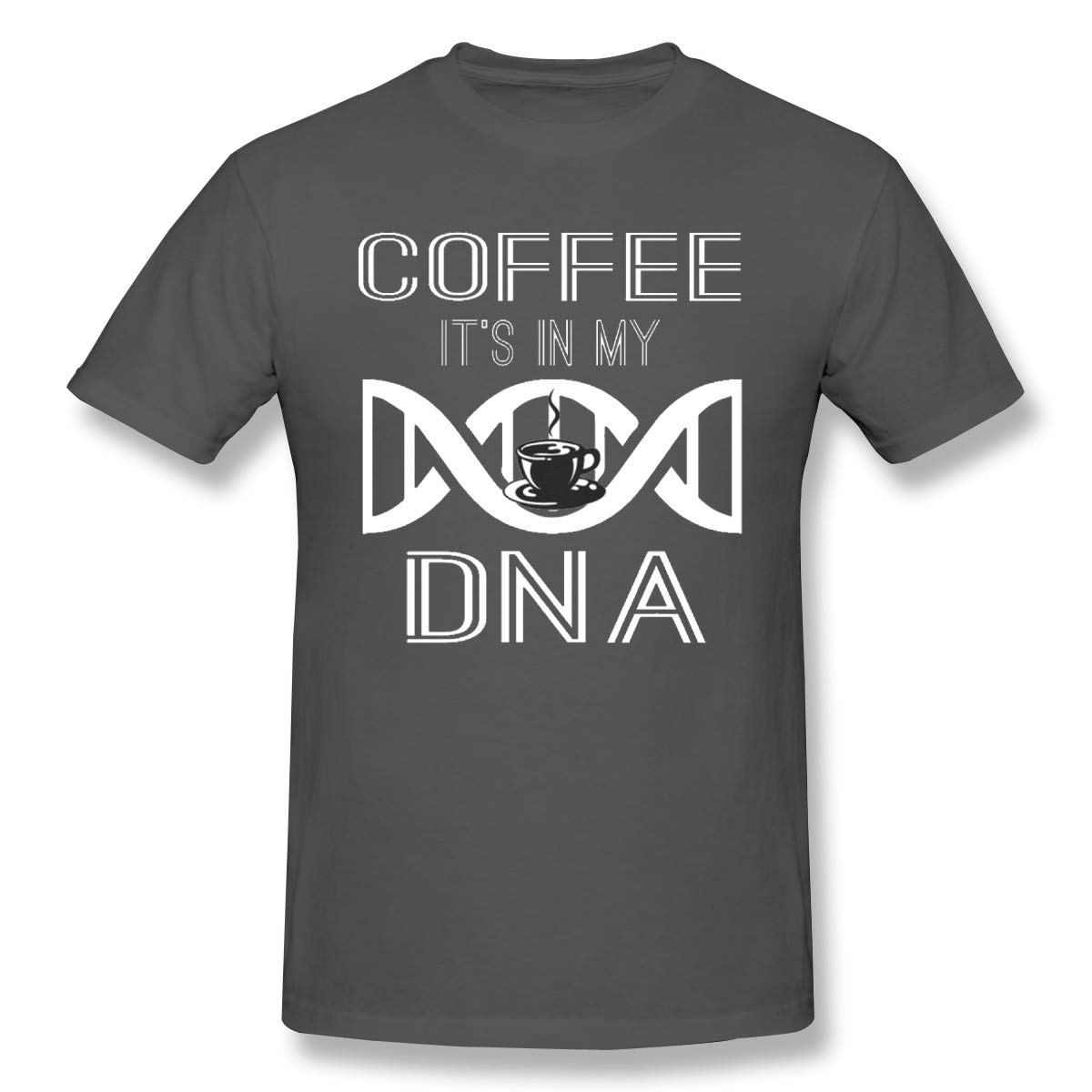 Coffee It's In My Dna Leisure Deep Heather With Short Sleeve T Shirt