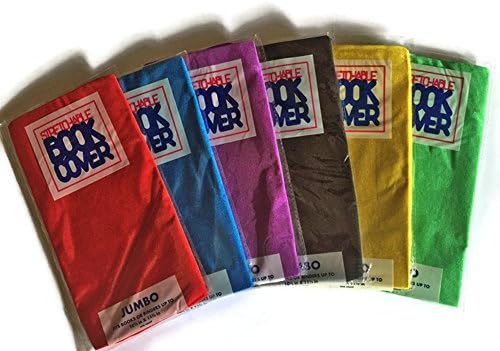 Stretchable Jumbo Fabric Book Cover - Solid Print (Pack of 6)