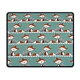 Mouse Pad Cute Little Fox Organic Jersey Rectangle