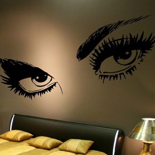 23.6" X 49.2" Audrey Hepburn Beautiful Female Eyes Wall Decals Removable Wall Art Decor Mural DIY Vinyl Décor for Room Home.