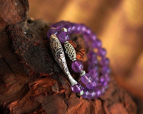 The new original Tibetan curved pipe multi - layer bracelet natural amethyst security